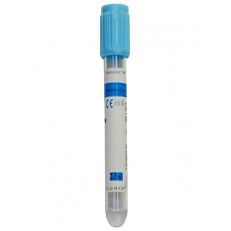 Вакуумна Пробірка, 1.8 мл, 3.8% Натрій цитрат, (1:9) Блакитна, 13х75 мм ПЕТ